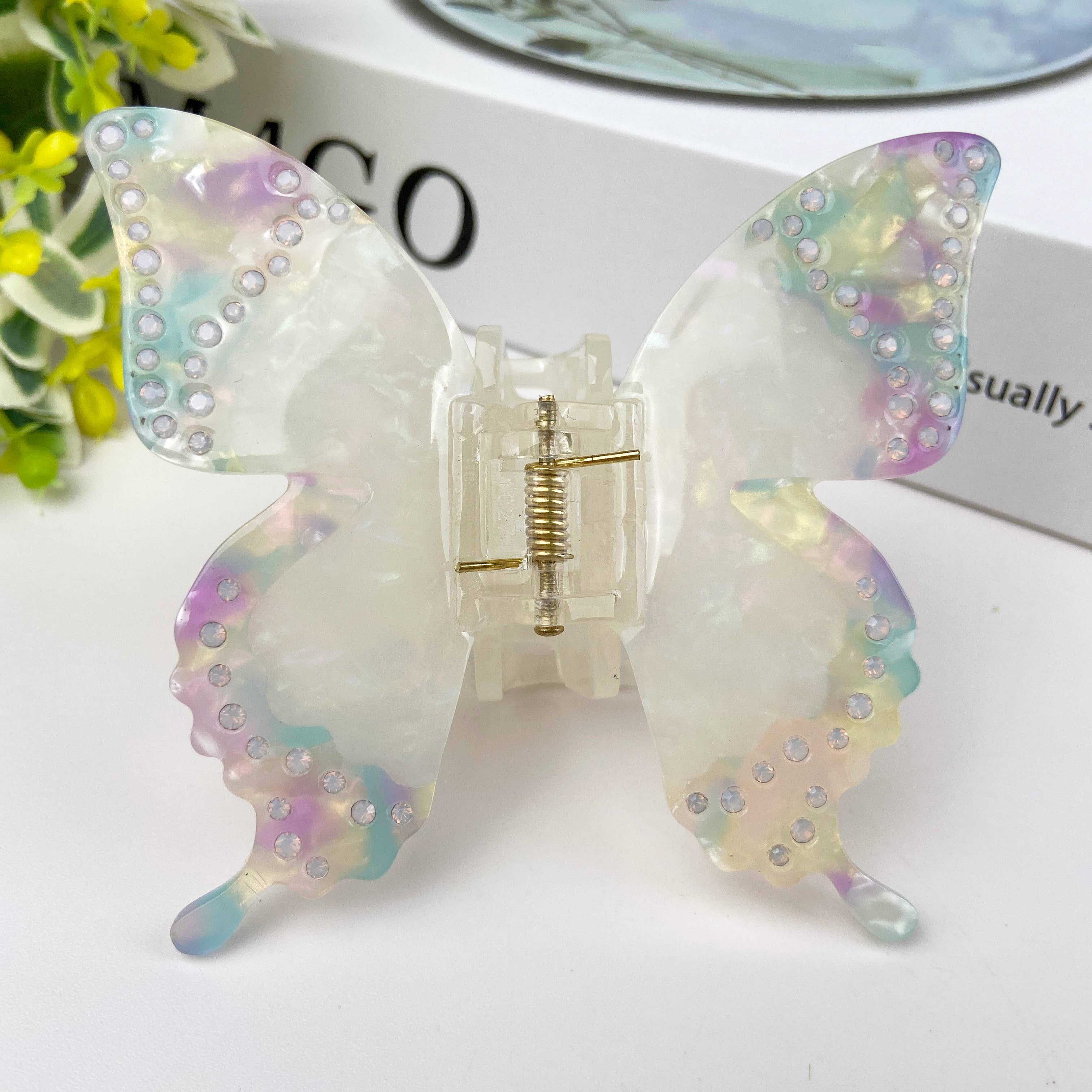 TheDivaSoap - Vendita all'ingrosso Fermaglio per capelli - Donna - Fermaglio per capelli a farfalla con strass in acetato4