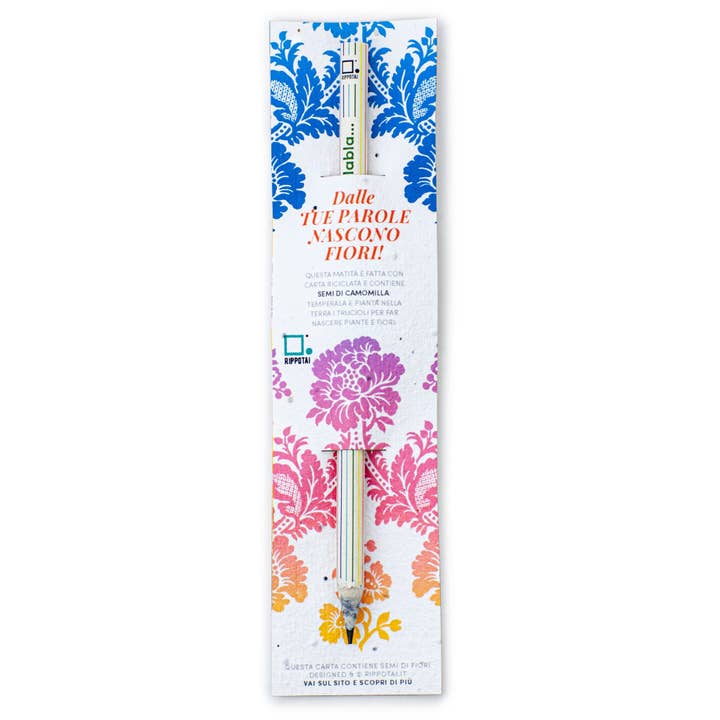 Rippotai - Wholesale Pencil - Kit of 4 Pencils with Chamomile Seeds - Long live spring2
