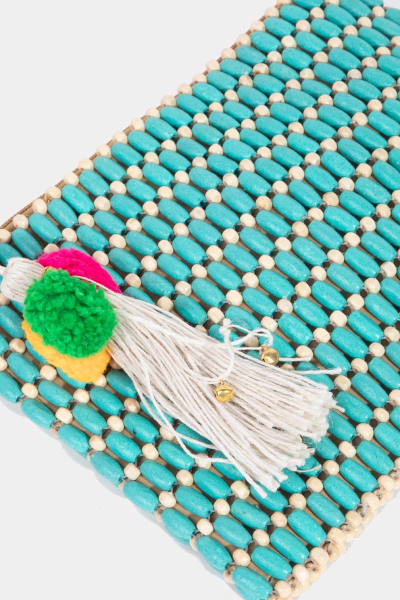 Collections by Fame Accessories - Venta al por mayor Bolso de mano - Mujer - Bolsa rectangular con cuentas de madera5