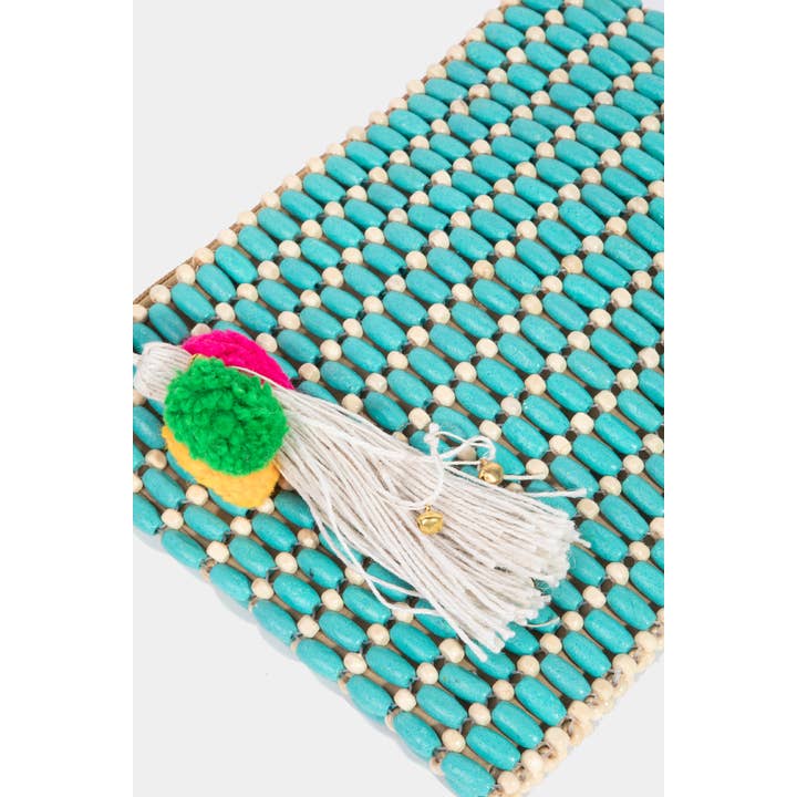 Collections by Fame Accessories - Venta al por mayor Bolso de mano - Mujer - Bolsa rectangular con cuentas de madera5