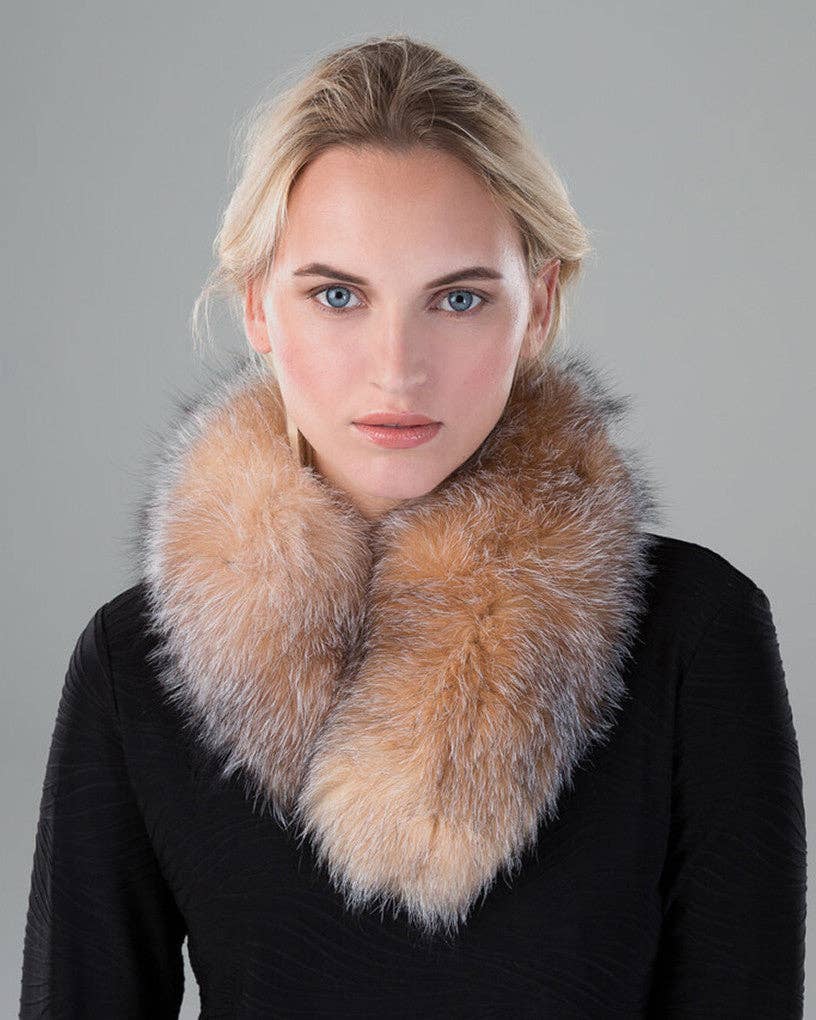 Surell – wholesale Fashion headband – women's – Fox Fur Headband/Scarf with Velcro Closure1