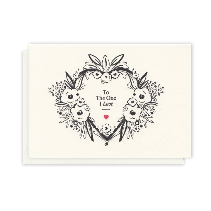 Love Greeting Card Handcrafted - Letterpress Printed for wholesale by Alex & Olive