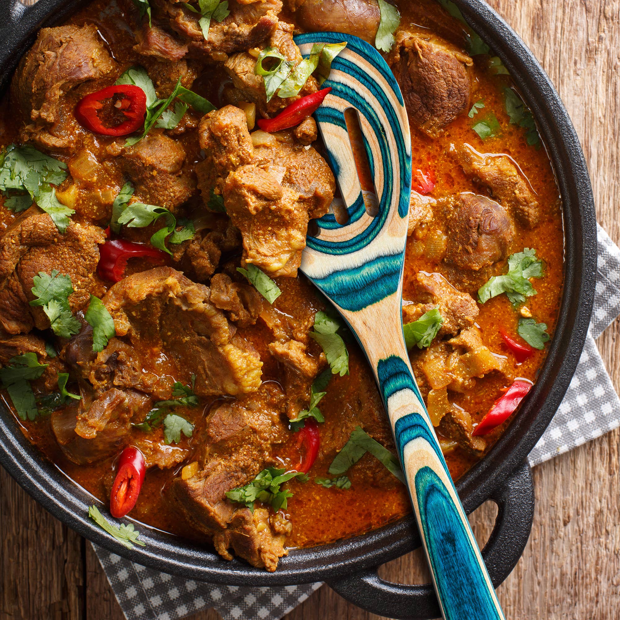 Totally Bamboo - Wholesale Kitchen Spoon - Baltique® Mykonos Colorful Wooden Slotted Spoon, 12.5"1