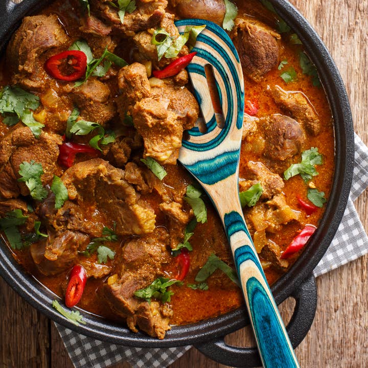 Totally Bamboo - Wholesale Kitchen Spoon - Baltique® Mykonos Colorful Wooden Slotted Spoon, 12.5"1