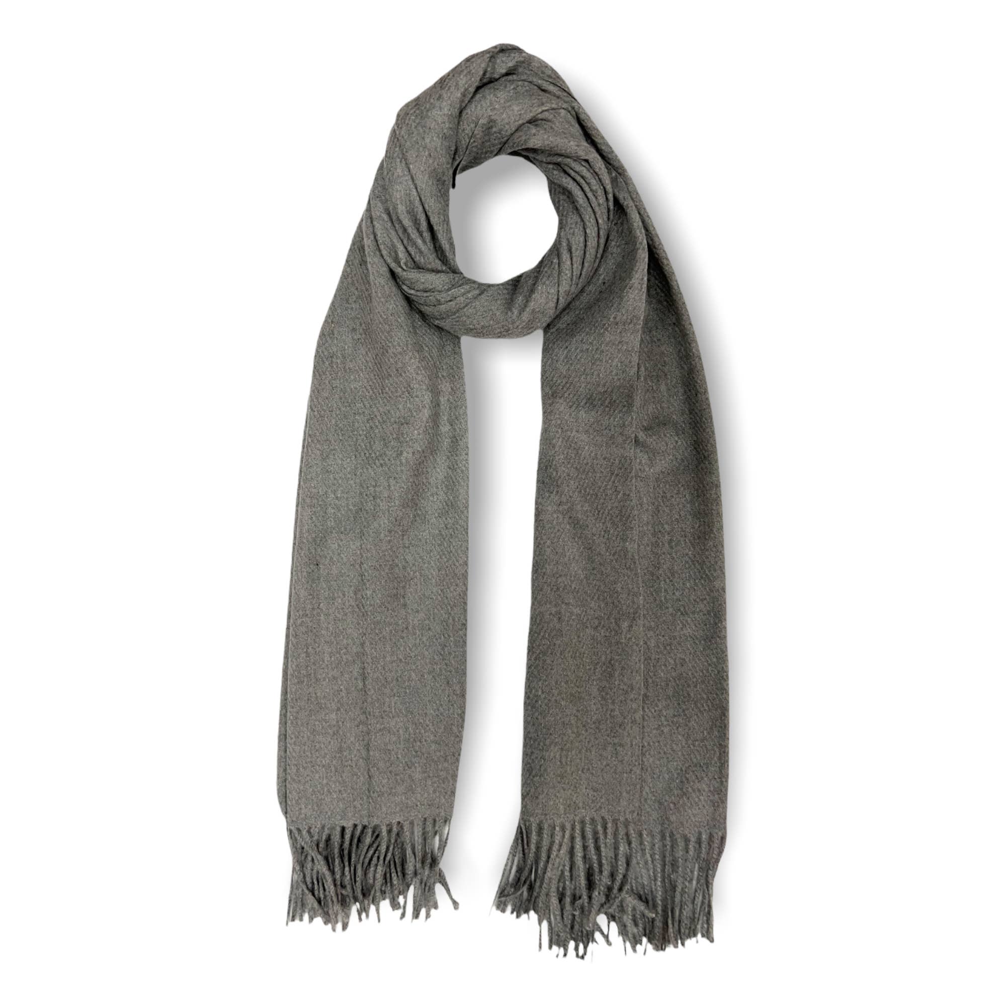 London Scarves – wholesale Scarf – Women's – Plain cashmere mix ribbed winter scarf with tassel26