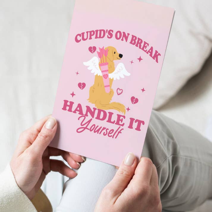 Carte : Saint-Valentin/Anti Saint-Valentin - thème animalier chat, chien pour la vente par Arwen Approved