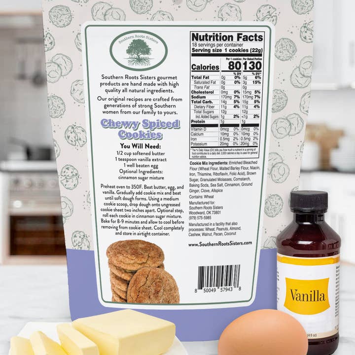 Southern Roots Sisters - Wholesale Biscuit mix - Chewy Spiced Cookie Mix1