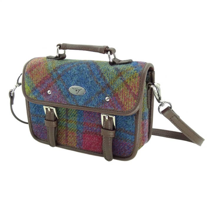 Glen Appin Of Scotland – Engroshandel Skuldertaske – Kvinder – LB1230 Harris Tweed 'Bervie' Mini Skuldertaske1