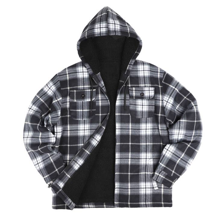 Men's Hooded Plaid Sherpa Lined Jacket (HF-MFJ-130) and other Purchase Wholesale plaid sherpa jacket. Free Returns & Net 60 Terms on Faire trending on Faire.