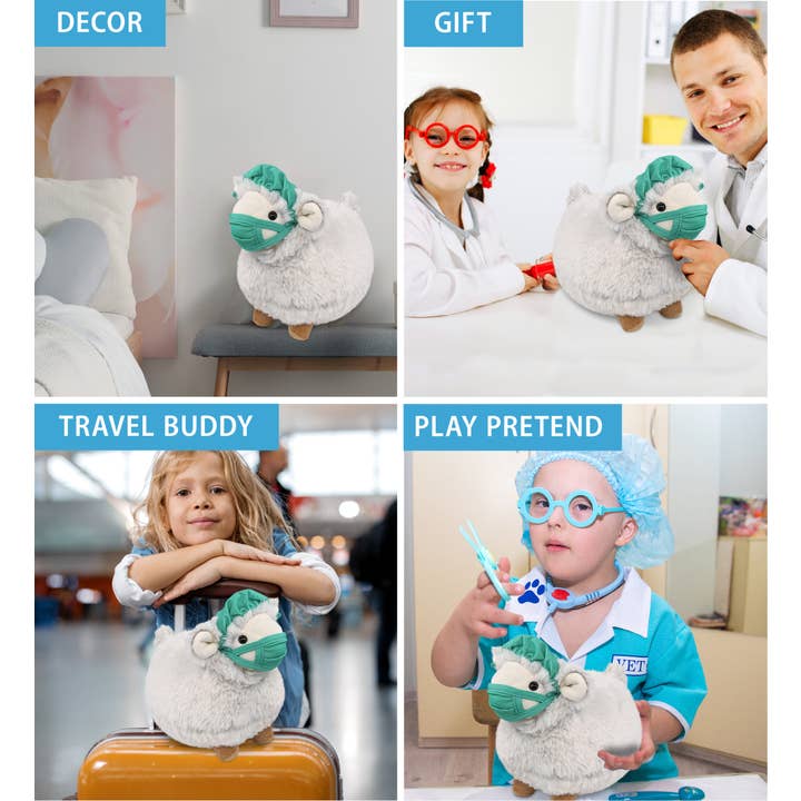 Cota Global - Vendita all'ingrosso Peluche - Bambini e neonati - Dottore di Peluche - Peluche Super Morbido - Pecora