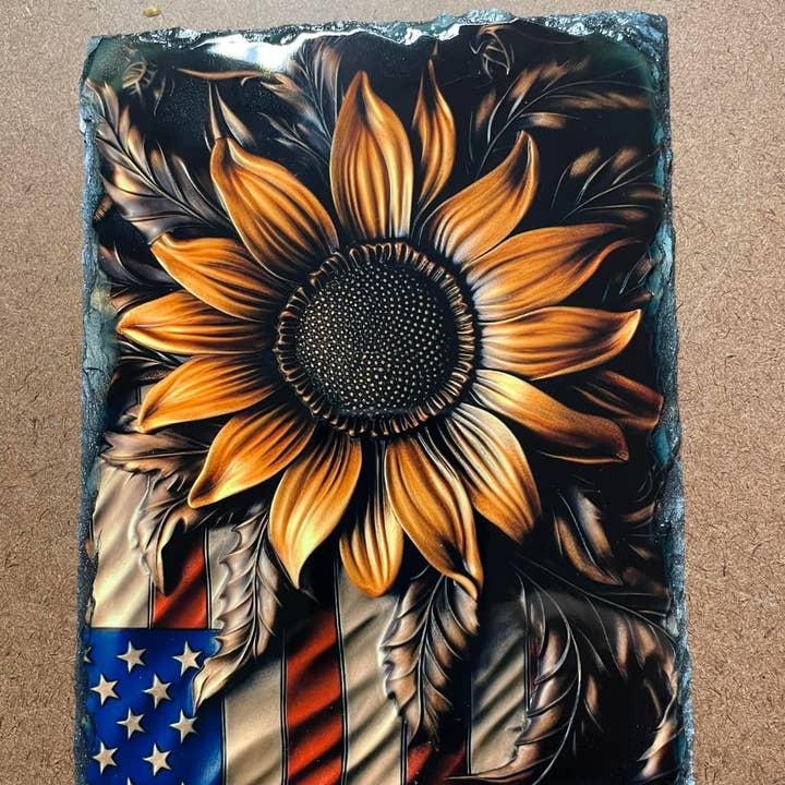 Ardoise roche drapeau/tournesol pour la vente par Ccrafts Crafty Creations