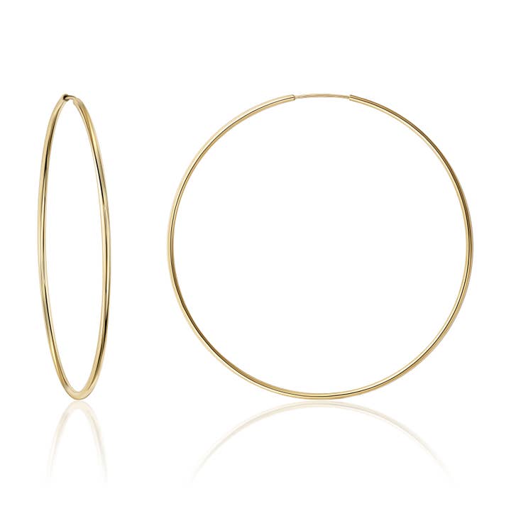 14K Round Endless Hoop Earrings for wholesale by Pori Jewelry