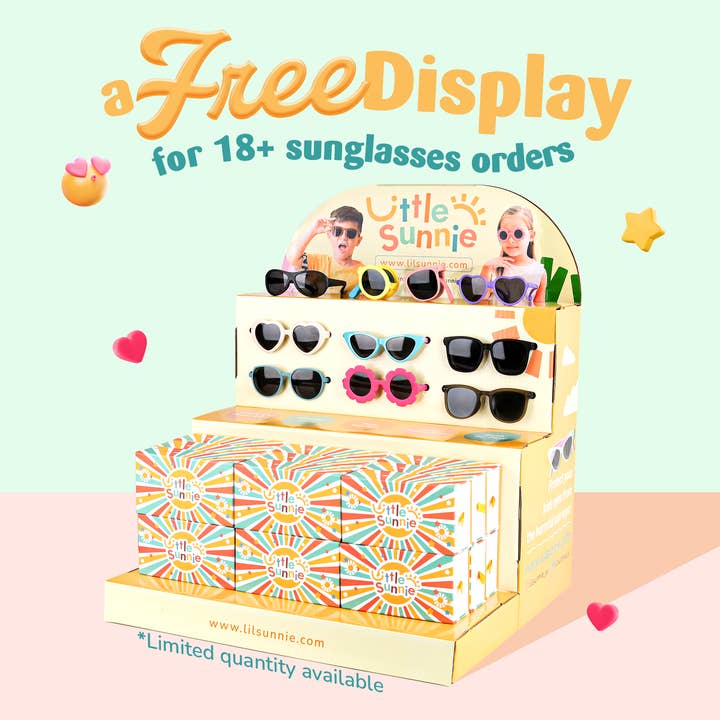 FREE DISPLAY FOR ORDER OVER 18 PAIRS, Sunglasses Display for wholesale by Little Sunnie