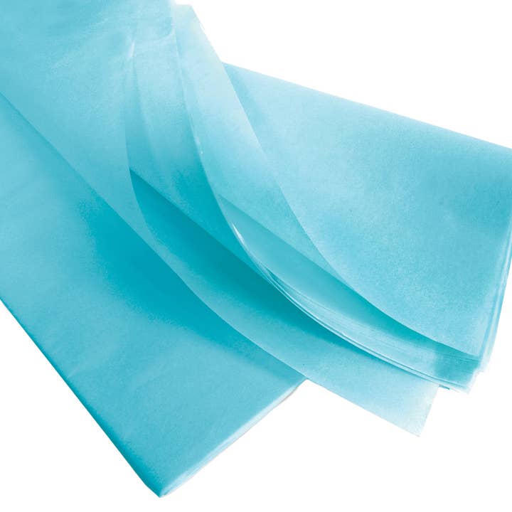 Ljusblått mjukpapper | 17 gram | Vattentätt och färgfast för wholesale av kadopapier.net