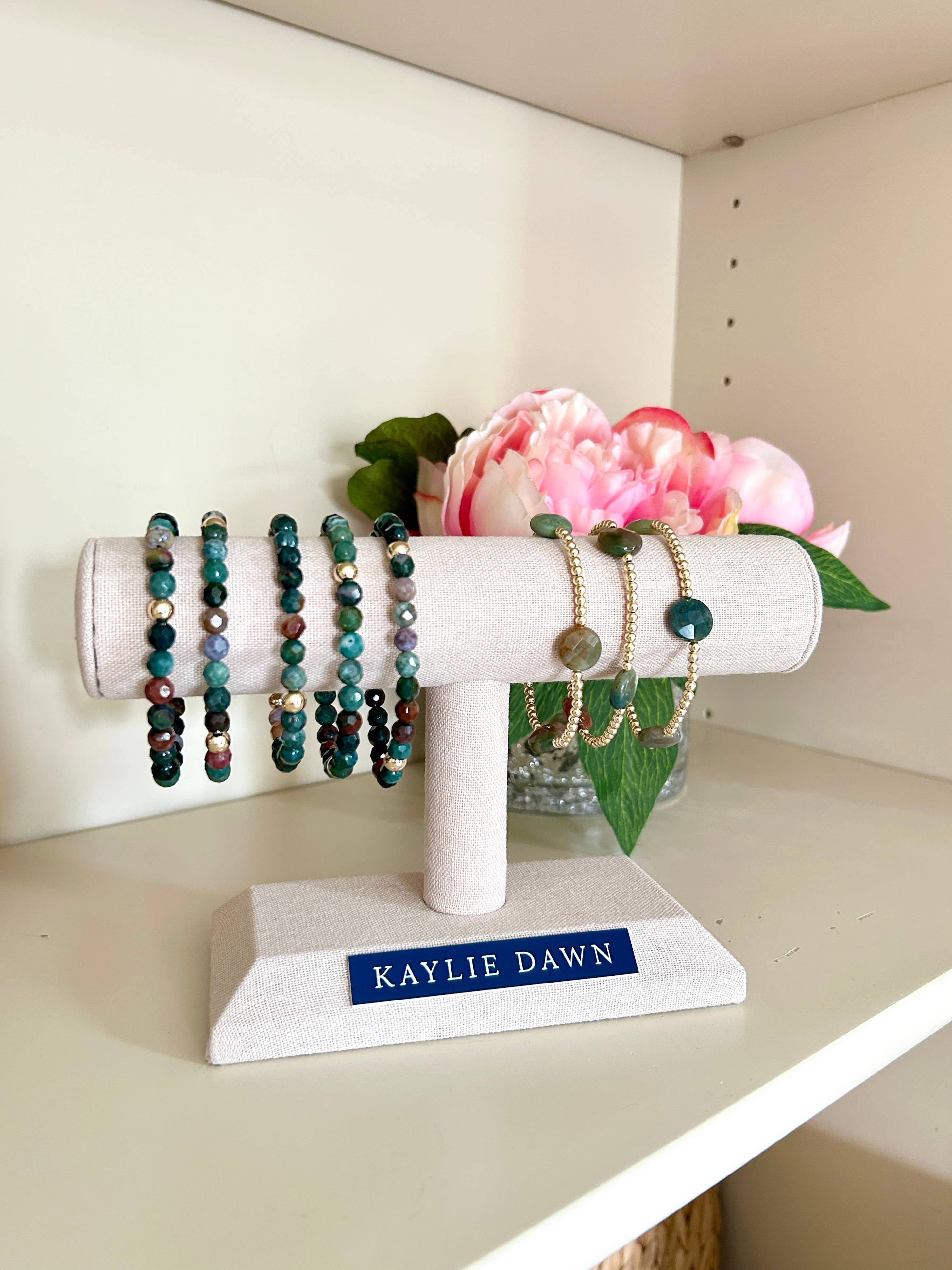Kaylie Dawn Jewelry - Wholesale Jewelry Stand & Display - Jewelry Displays - Bracelet Bar or Grid - Linen Covered12
