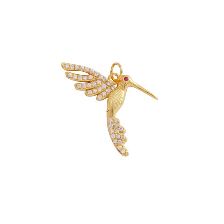 Deep South Originals, LLC - Wholesale Individual Charm/Pendant - Fluttering Grace Hummingbird Charm ~ Deep South Originals