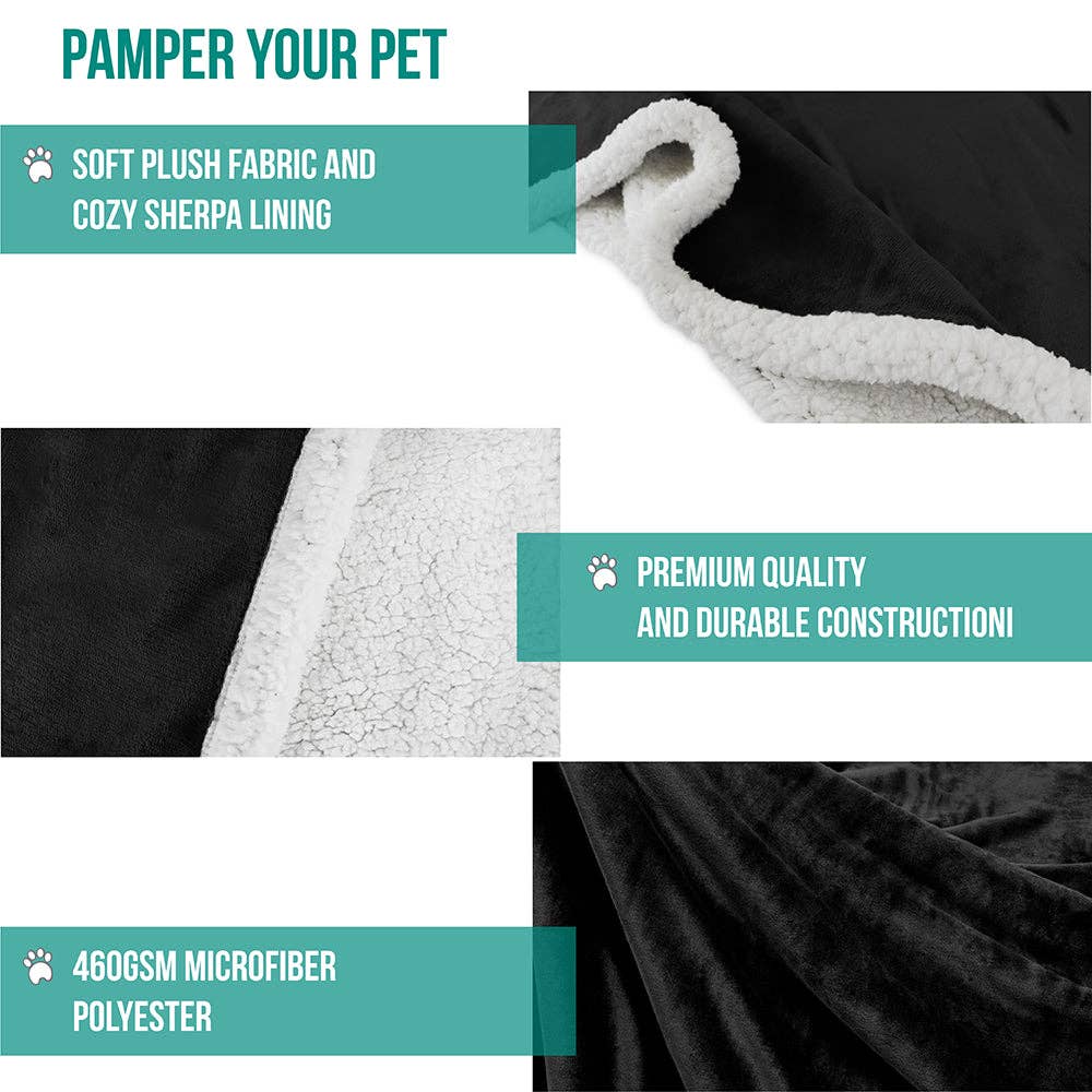PetAmi - Vente Couverture – chat et chien - Couverture pour animaux en polaire réversible19