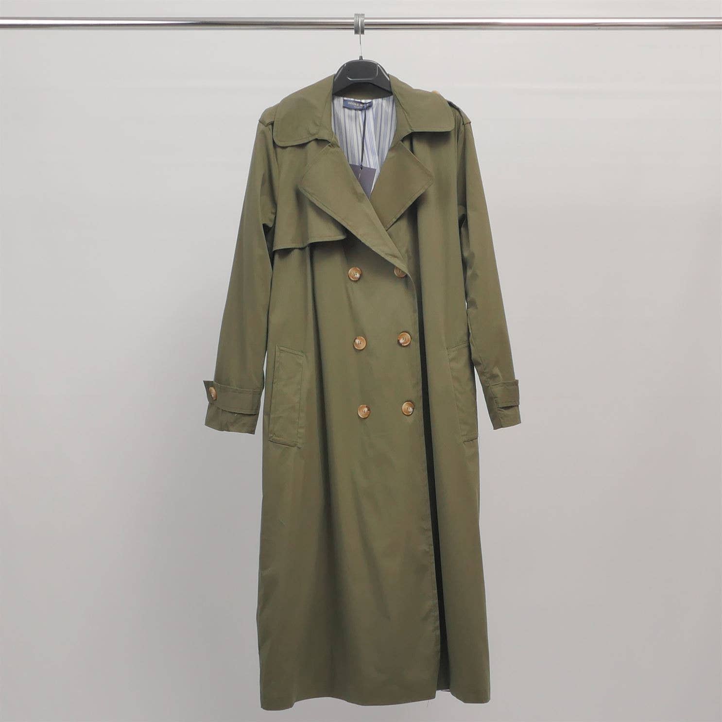 Cecile Wang – Großhandel Trenchcoat – Damen – Doppelreihiger Trenchcoat mit Gürtel TDM816246