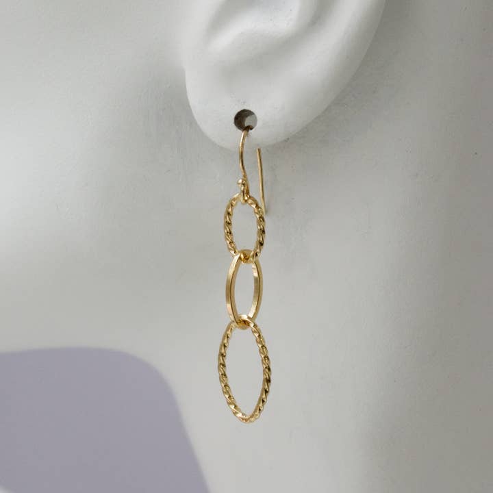 Baroque Chain Dangle Earrings for wholesale by a.v. max