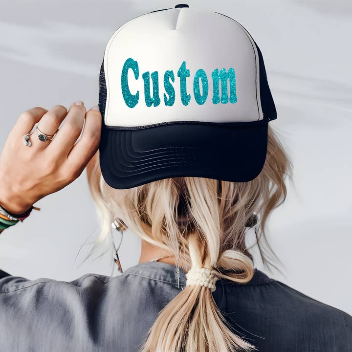 Cappello Trucker personalizzato con glitter per la vendita all'ingrosso da parte di One Nine