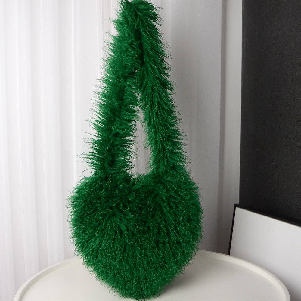 Sweetkama - Wholesale Crossbody Bag - Women's - Ladies Y2K Heart-Shaped Plush Bag SKAB409114