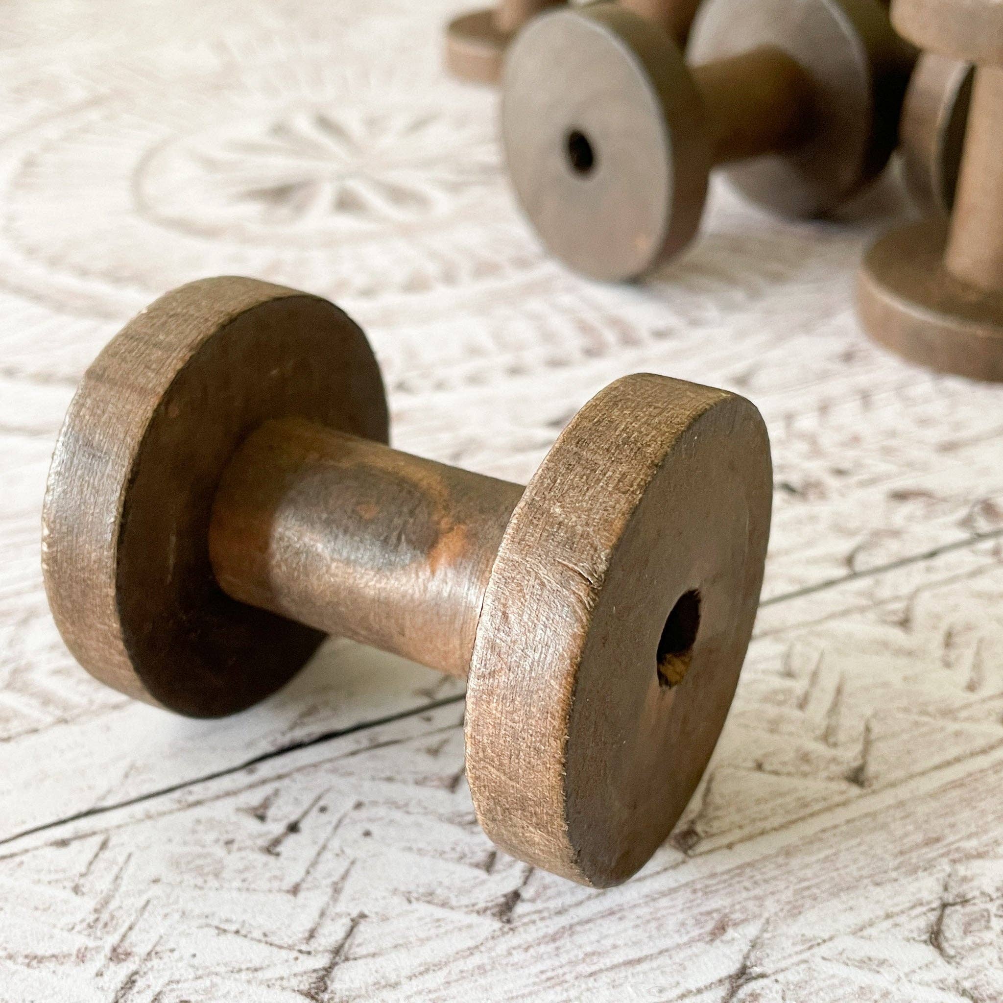 The Natural Paper Company - Wholesale Wood Toy - Kids - Ribbon Reel in Dark Wood | Decorative Wooden Spool 2