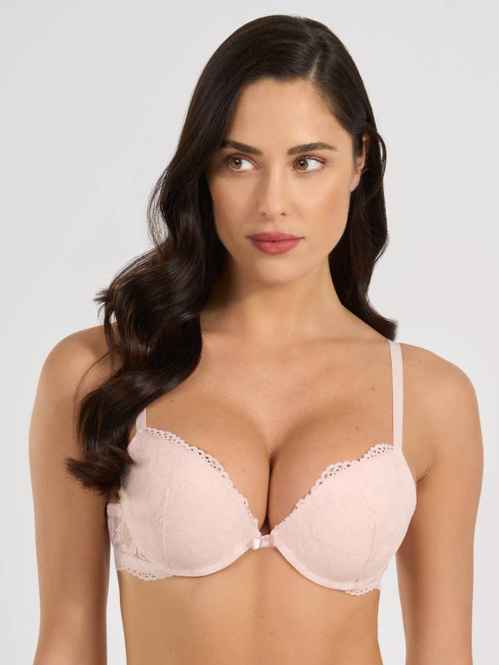 Sostén push up Ariel con microfibra y encaje con varilla para venta al por mayor de Spiman