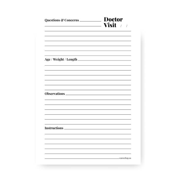 Doktersbezoek Kladblok voor wholesale door Careerlog