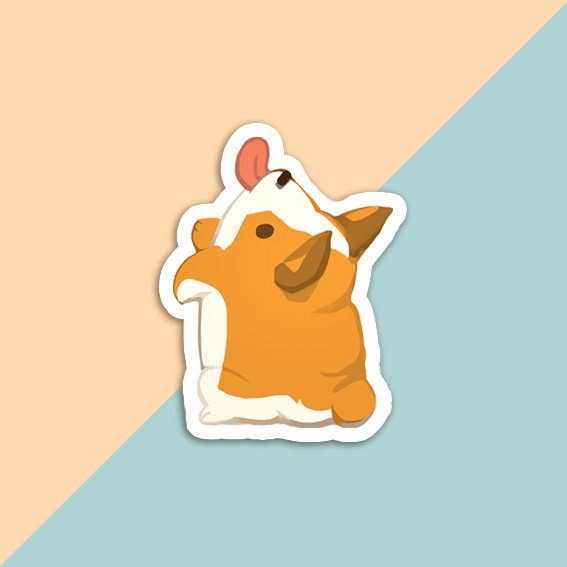 Thousand Skies - Wholesale Sticker - Vinyl Sticker Licking Corgi