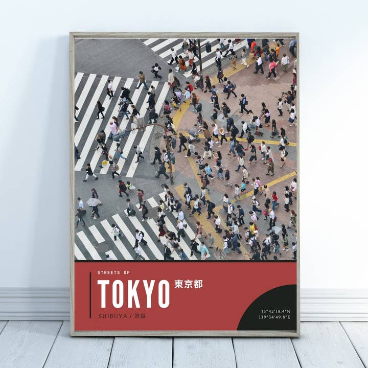 Tokyo Photography Shibuya Scramble From Above Photography Print für den Großhandel von Mo & Paul Photography