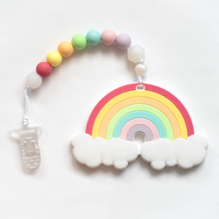 Baby Boos Teethers - Vente Anneau de dentition sans clip – bébé - Pince de dentition Rainbow1