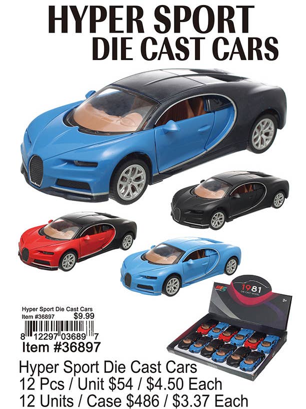 Hyper Sport Die Cast Cars for wholesale by Puka Creations
