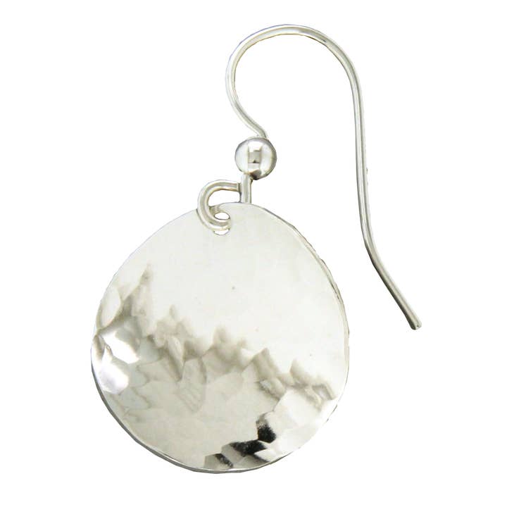 Hammered Wavy Circle Earring for wholesale by Mark Steel Jewelry