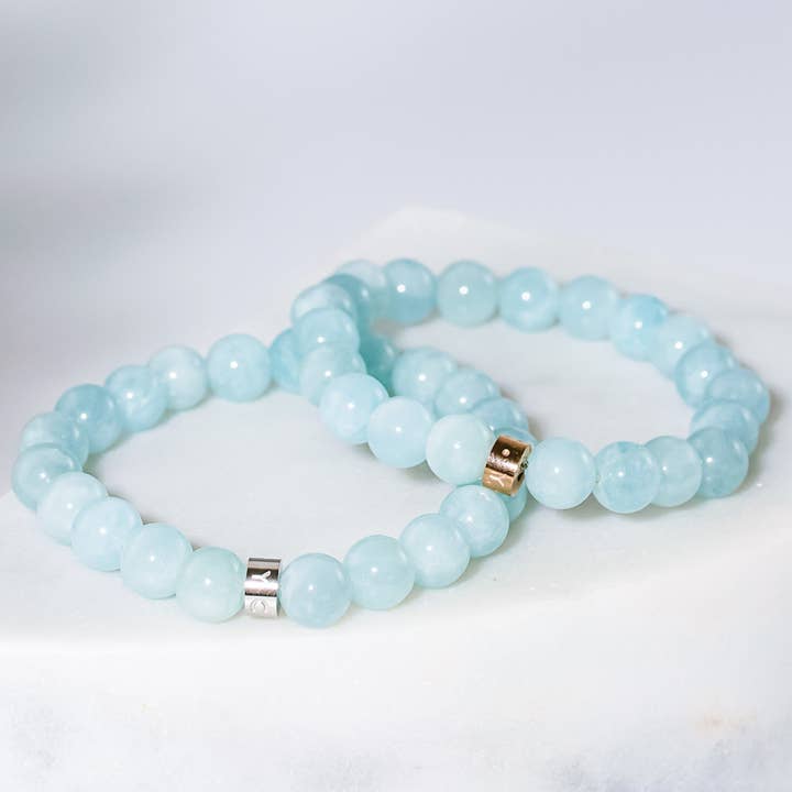 Bracelet aigue-marine pour la vente par Your Crystal