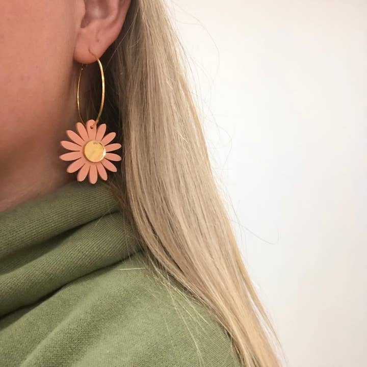 Emeldo - Wholesale Hoop Earrings - Daisy Hoops // Select Daisy Colour + Hoop6