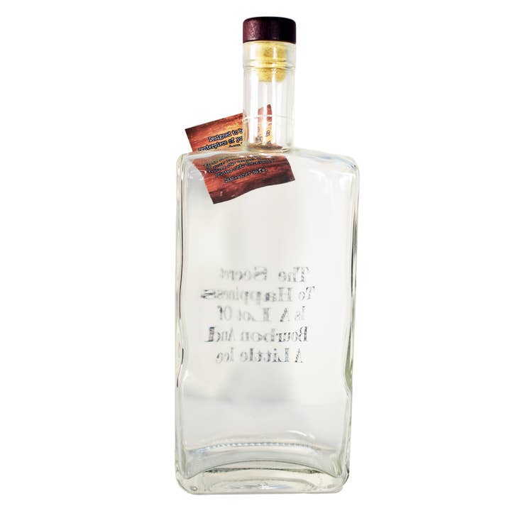 Layne Wilson - Wholesale Decanter - The Secret to Happiness is a Lot of Bourbon Decanter1