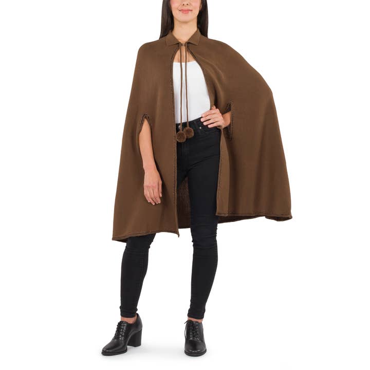 Patricia Nash - Wholesale Cape - Women's - Patricia Nash Collar Cape with Pom Poms5