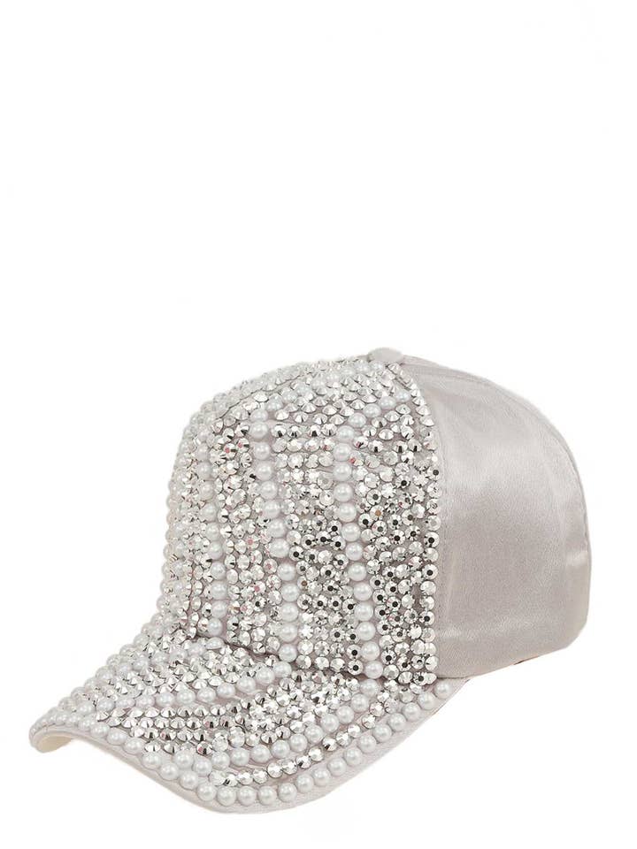 Baseballpet met strass en parelmoer voor wholesale door Shop Neighbors