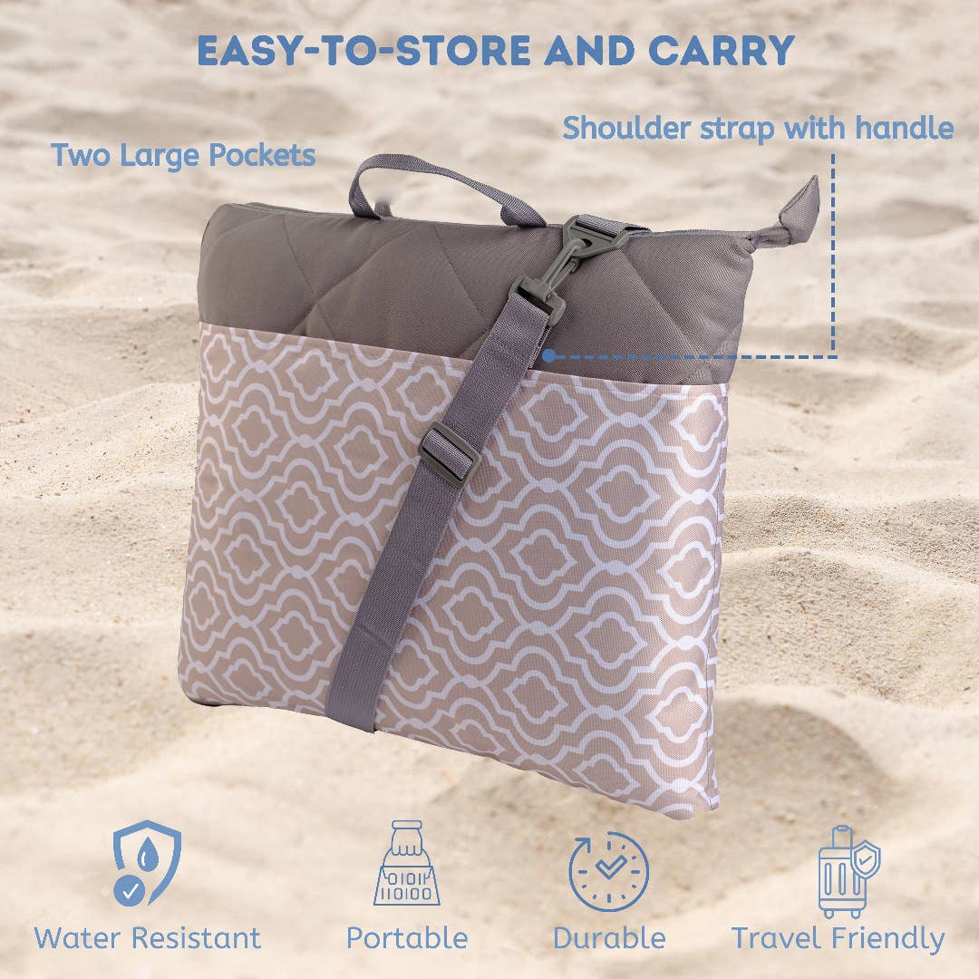 Lexi Home - Wholesale Picnic Blanket - 60 x 72 Foldable Picnic Blanket Tote Bag4