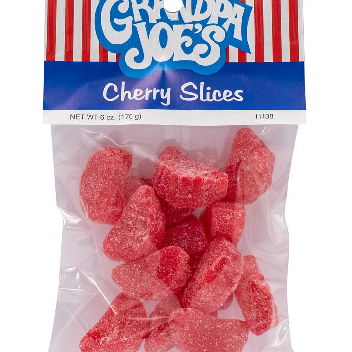 Grandpa Joe's Candy Shop - Wholesale Gummy - Grandpa Joe's Peg Bags, Cherry Slices, 6oz, 12 Ct Case