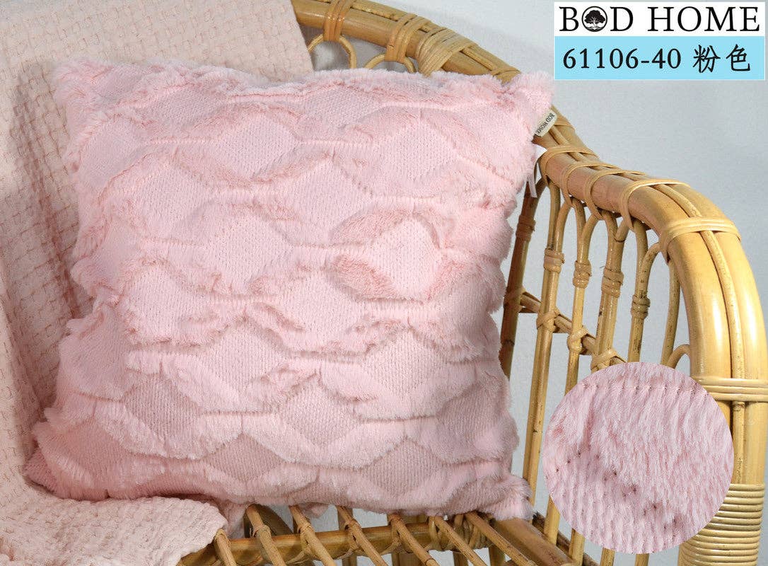 BOD HOME - Wholesale Chair Cushion - Smooth Cushion With Short Pink Velvet 45*45cm0