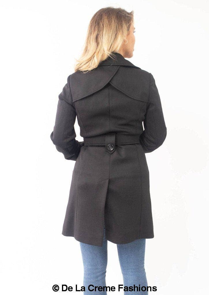 De La Creme Fashions - Wholesale Coat - Women's - Alice Mid Length Belted Mac Coat7