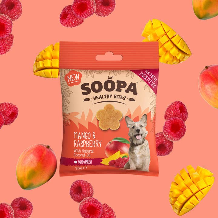 Soopa UK - Wholesale Pet Treats - Dog - Mango & Raspberry Dog Treats