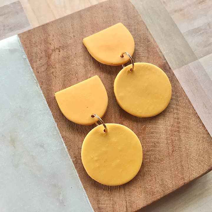 Sun Sprinkles - Vendita all'ingrosso Orecchini pendenti - Orecchini moderni per tutti i giorni, colore: giallo senape