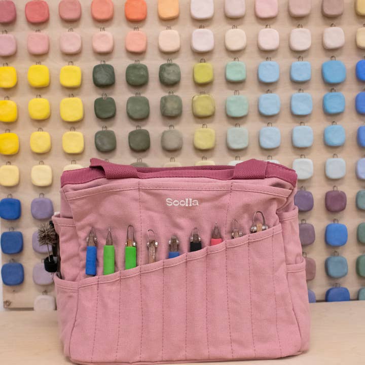 Soolla - Wholesale Knutselbenodigdheden - Soolla Studio Artist Tas, Desert Rose, Breiproject Tas2