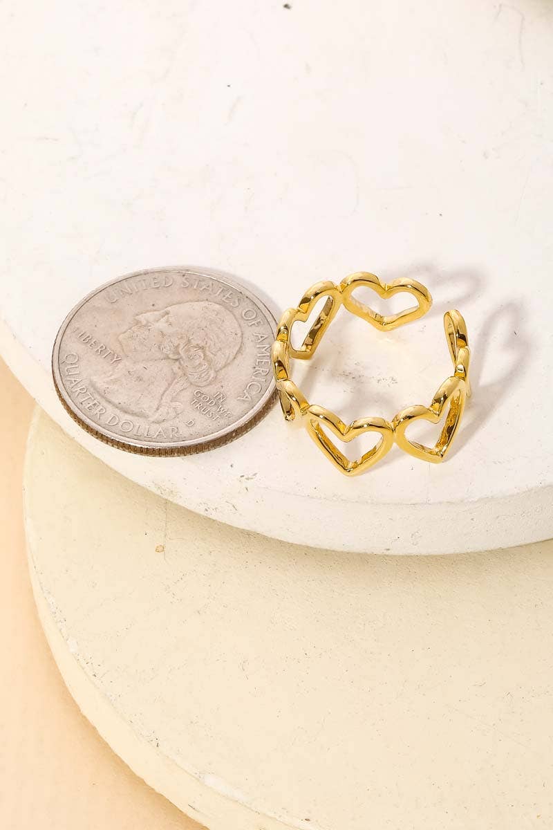 Anarchy Street - Wholesale Cocktail/Statement Ring - Open Heart Shape Fashion Ring2