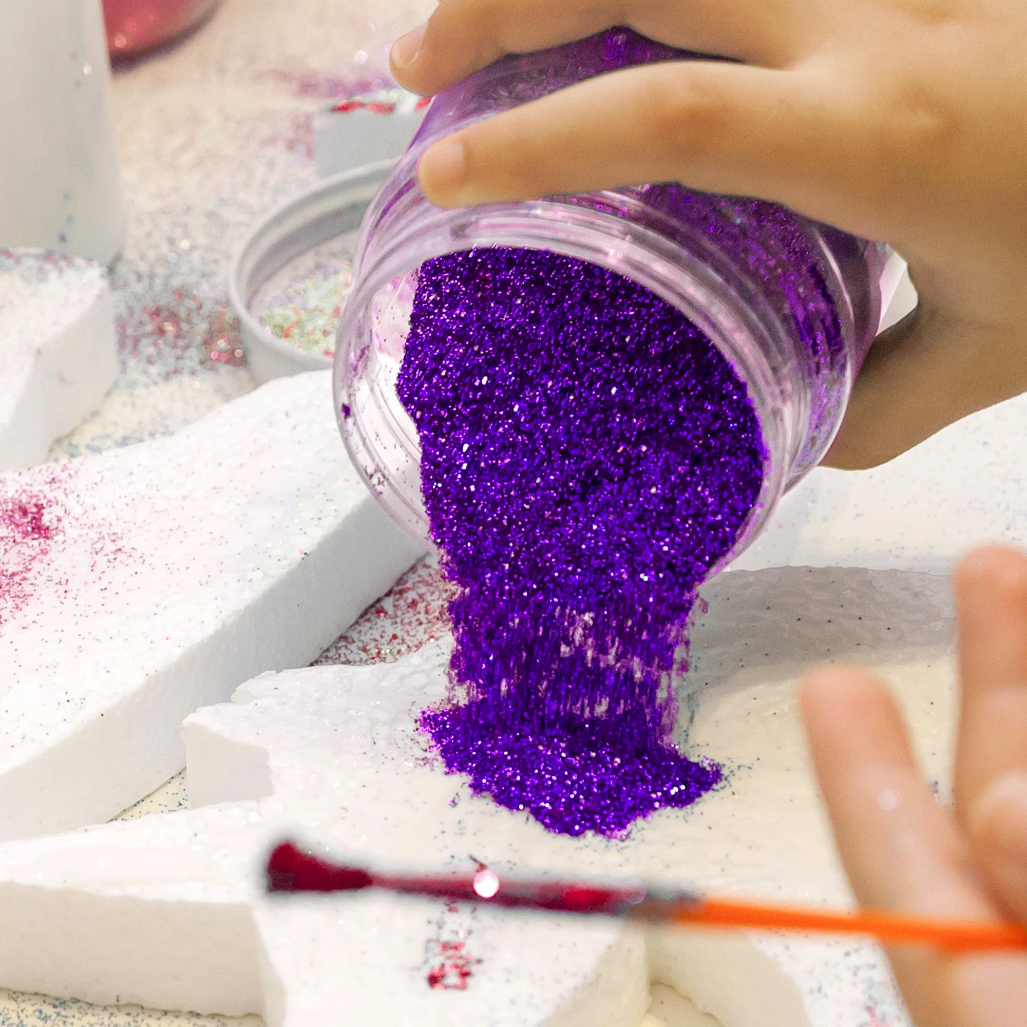 Fine Craft Glitter 1 LB Bottle - Purple for wholesale on Faire4