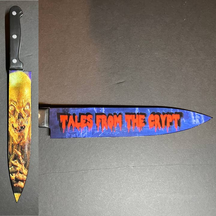 Tales From The Crypt Kitchen Knife for wholesale by Dead Dave Designs
