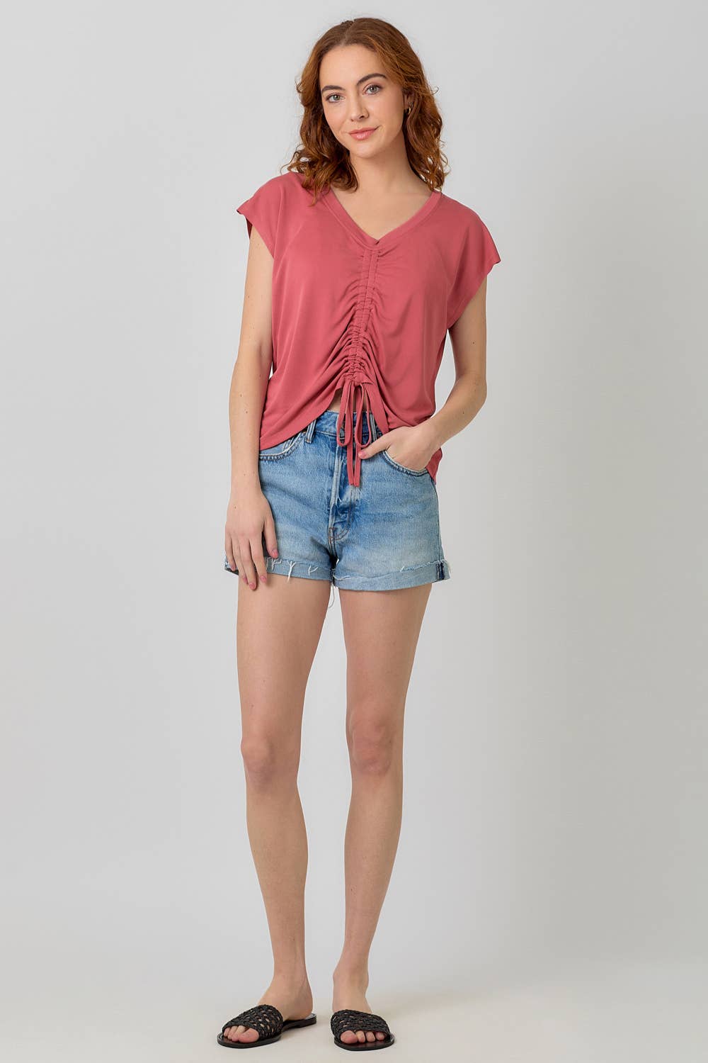 Mystree - Wholesale Knit Top - Women's - 20020 Front Ruche Modal Top 64