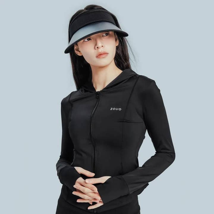 Slim Fit Ice-Cool Breathable Sunscreen Hooded Jacket for wholesale by Yami